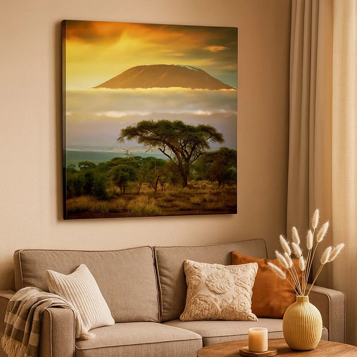 Quadro em tela - O sonho do viajante - 30x30 cm