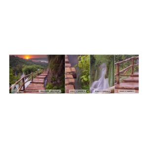 Amostra de papel de parede Premium Canvas - Beleza inacreditável - Paisagem, Cachoeira, Croácia - 100x30 cm