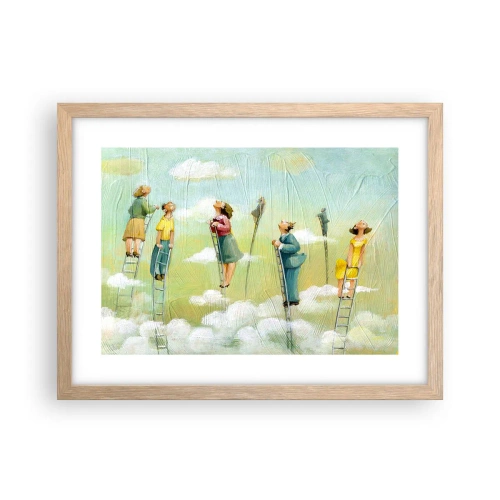 Pôster com moldura de carvalho claro - Por trás do seu sonho - 40x30 cm