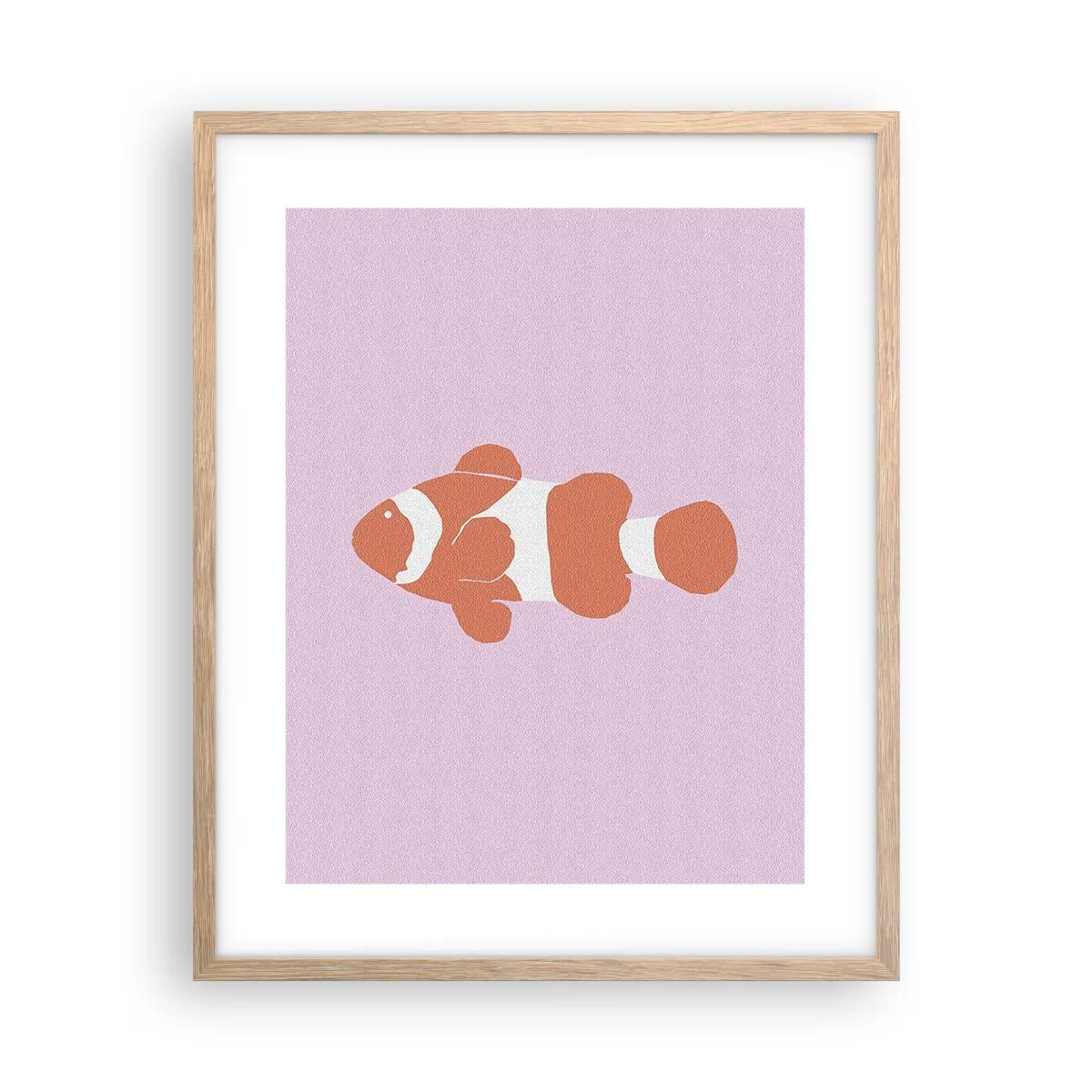 Pôster com moldura de carvalho claro - Em coral no rosto e na cauda - 40x50 cm