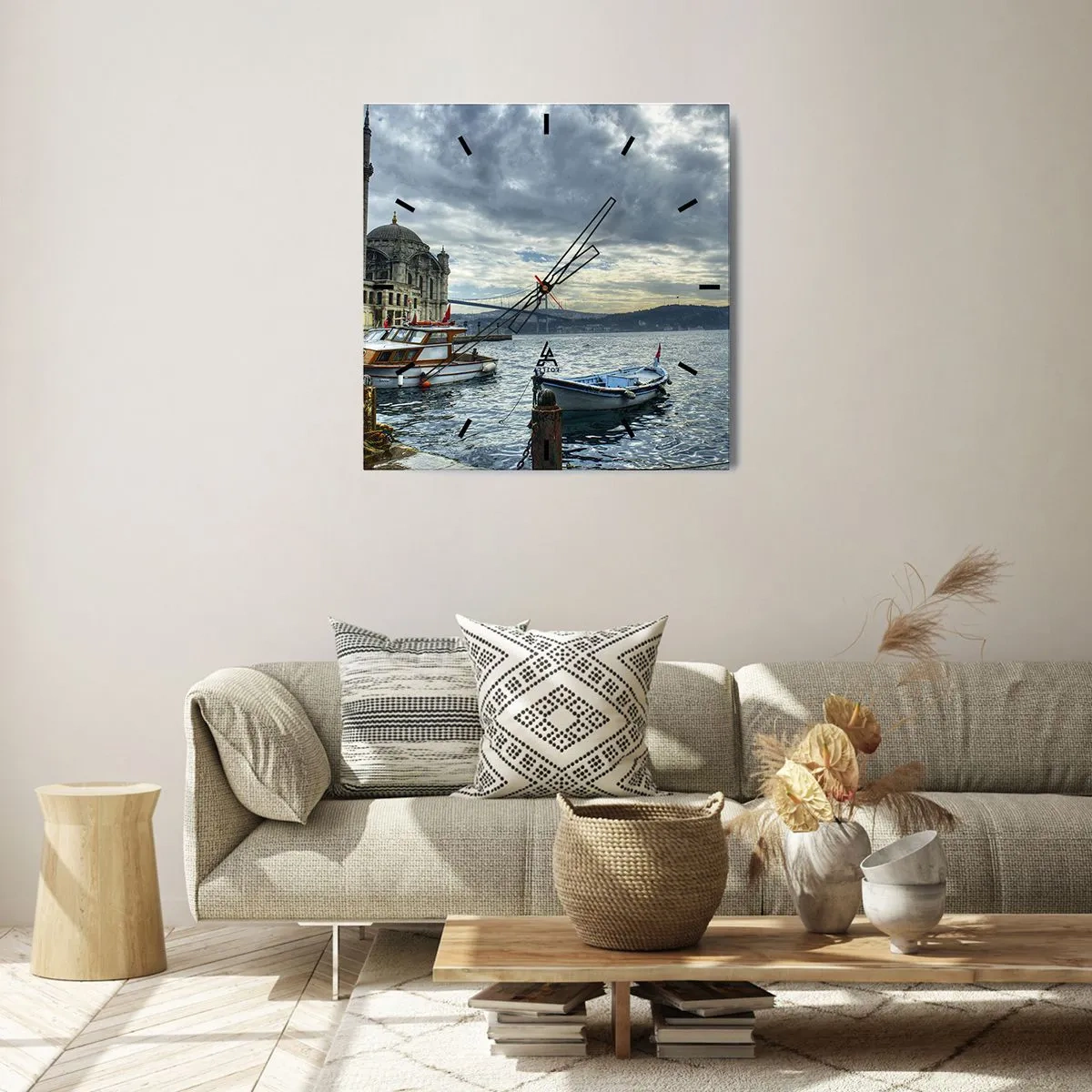 Relógio de parede - Relógio em vidro - Na fronteira dos mundos - 30x30 cm