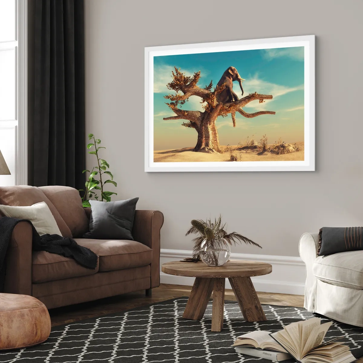 Pôster em moldura branca - Um novo ponto de vista - 50x40 cm