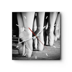 Relógio de parede - Relógio em vidro - Juntos, com leveza - 40x40 cm