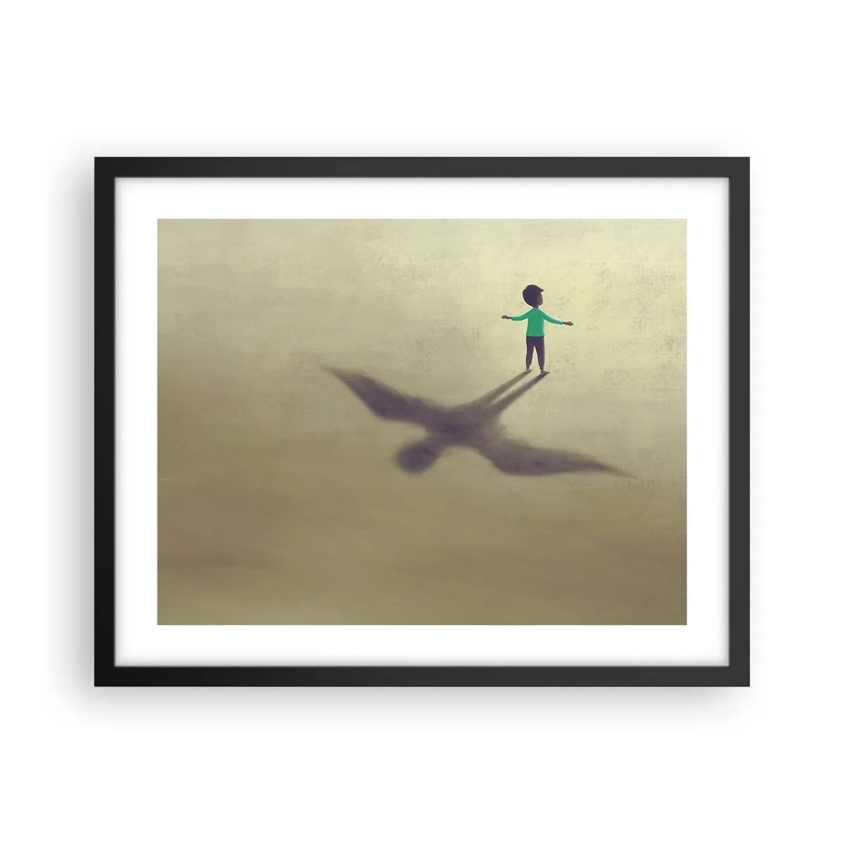 Pôster com moldura preta - Herói do futuro - 50x40 cm