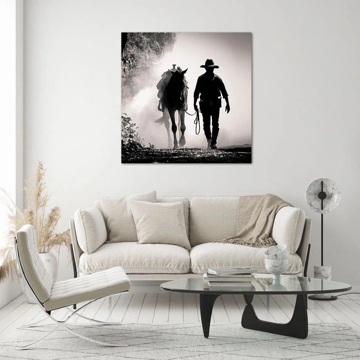 Quadro em vidro - Manhã no Texas - 70x70 cm