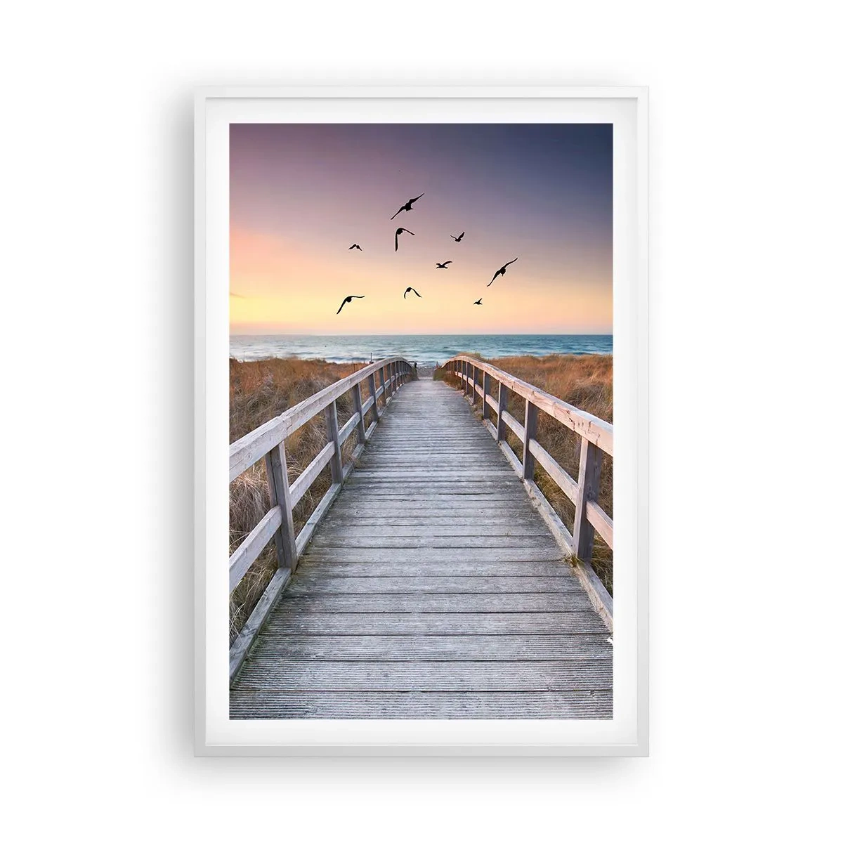 Pôster em moldura branca - O espaço das alturas - 61x91 cm