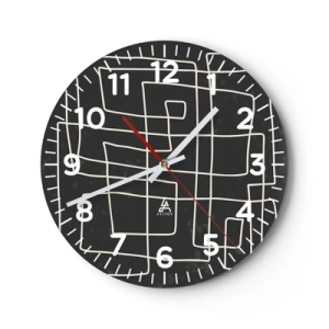 Relógio de parede - Relógio em vidro - Não é tão simples - 40x40 cm