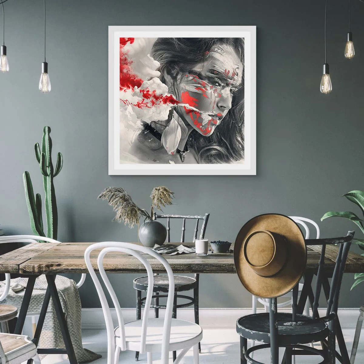 Pôster em moldura branca - Nos fumos do absurdo - 30x30 cm