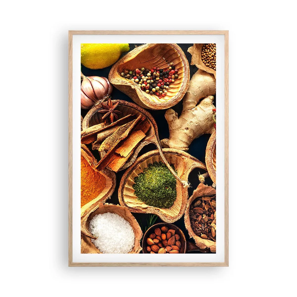 Pôster com moldura de carvalho claro - Leve o que quiser - 61x91 cm