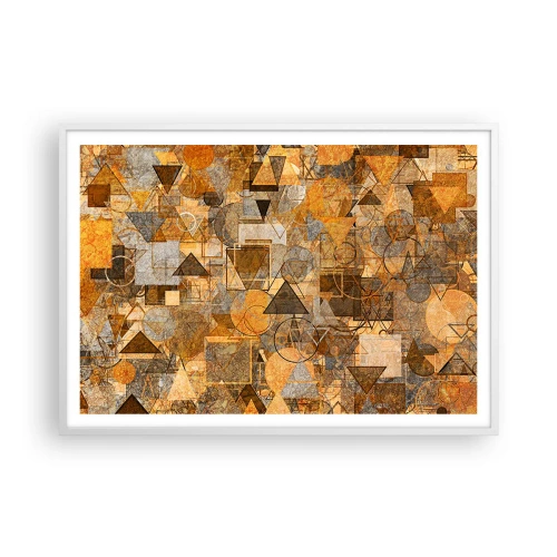 Pôster em moldura branca - O mundo em forma - 100x70 cm