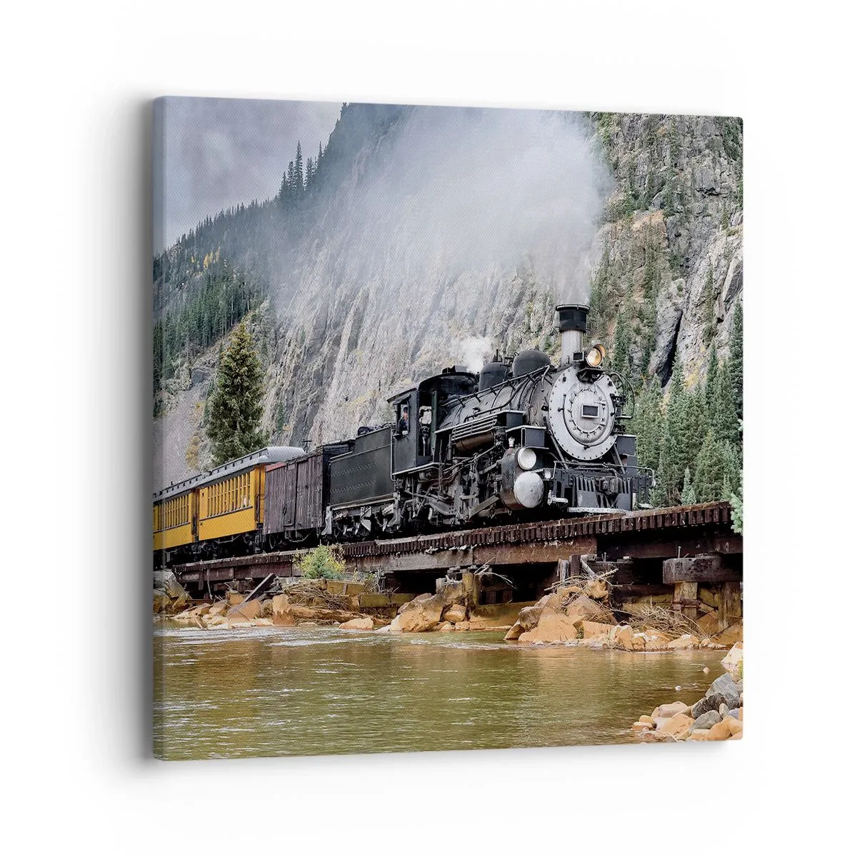 Quadro em tela - Para onde? Onde? - 40x40 cm