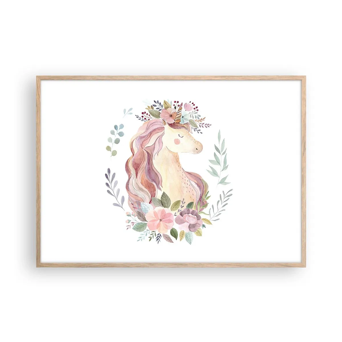 Pôster com moldura de carvalho claro - Um convite ao mundo dos contos de fadas - 100x70 cm