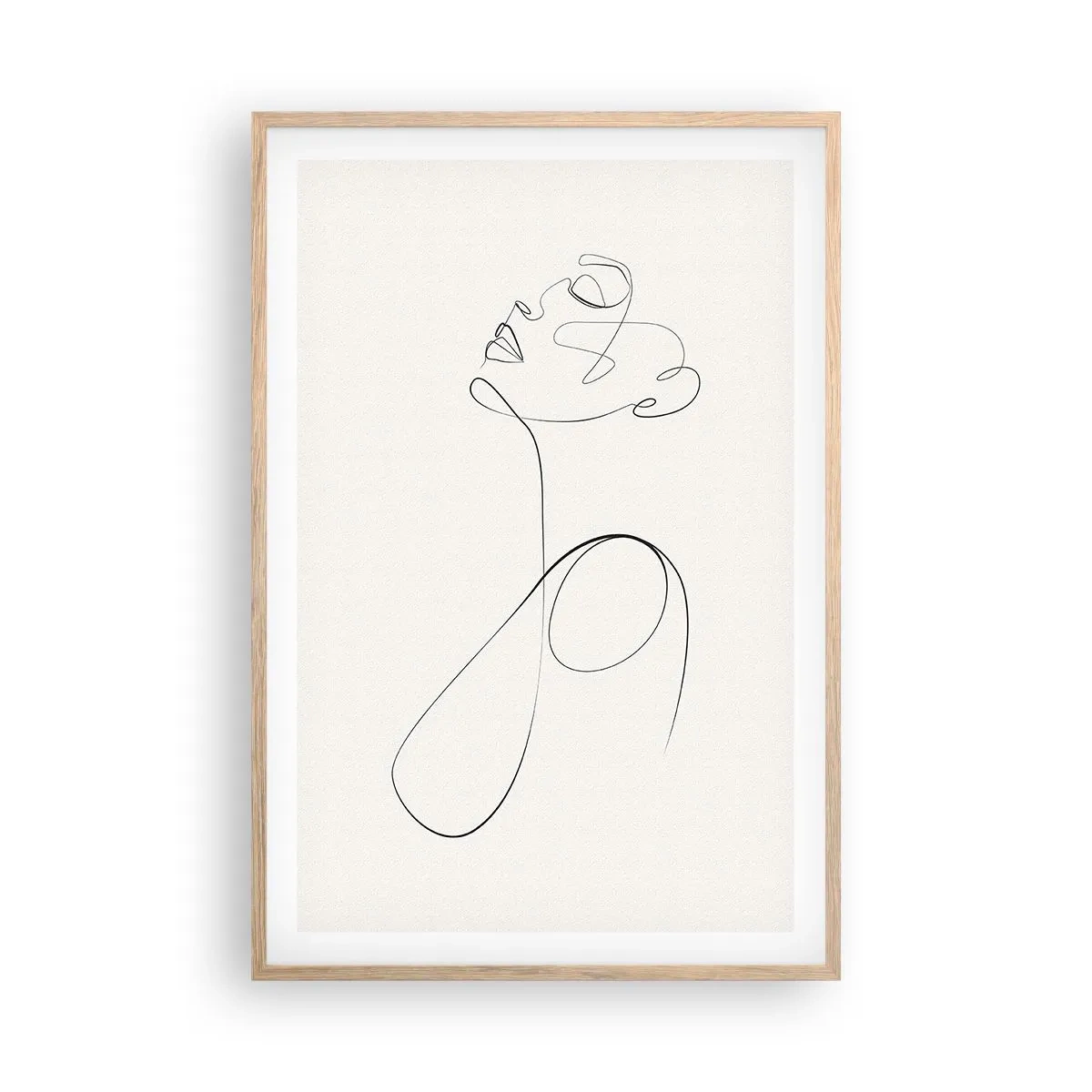 Pôster com moldura de carvalho claro - Enrolada em sonhos - 61x91 cm