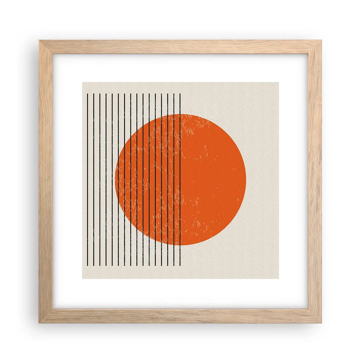 Pôster com moldura de carvalho claro - Sempre sol - 30x30 cm