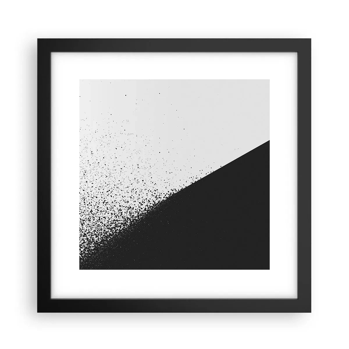Pôster com moldura preta - Cada vez mais rápido, cada vez mais - 30x30 cm