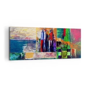 Quadro em tela - Relacionamentos e emoções - 120x50 cm