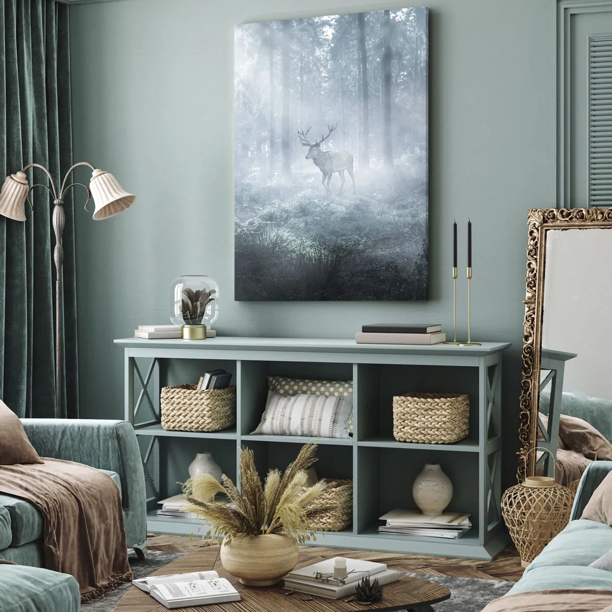 Quadro em tela - Passeio matinal à volta da propriedade - 80x120 cm