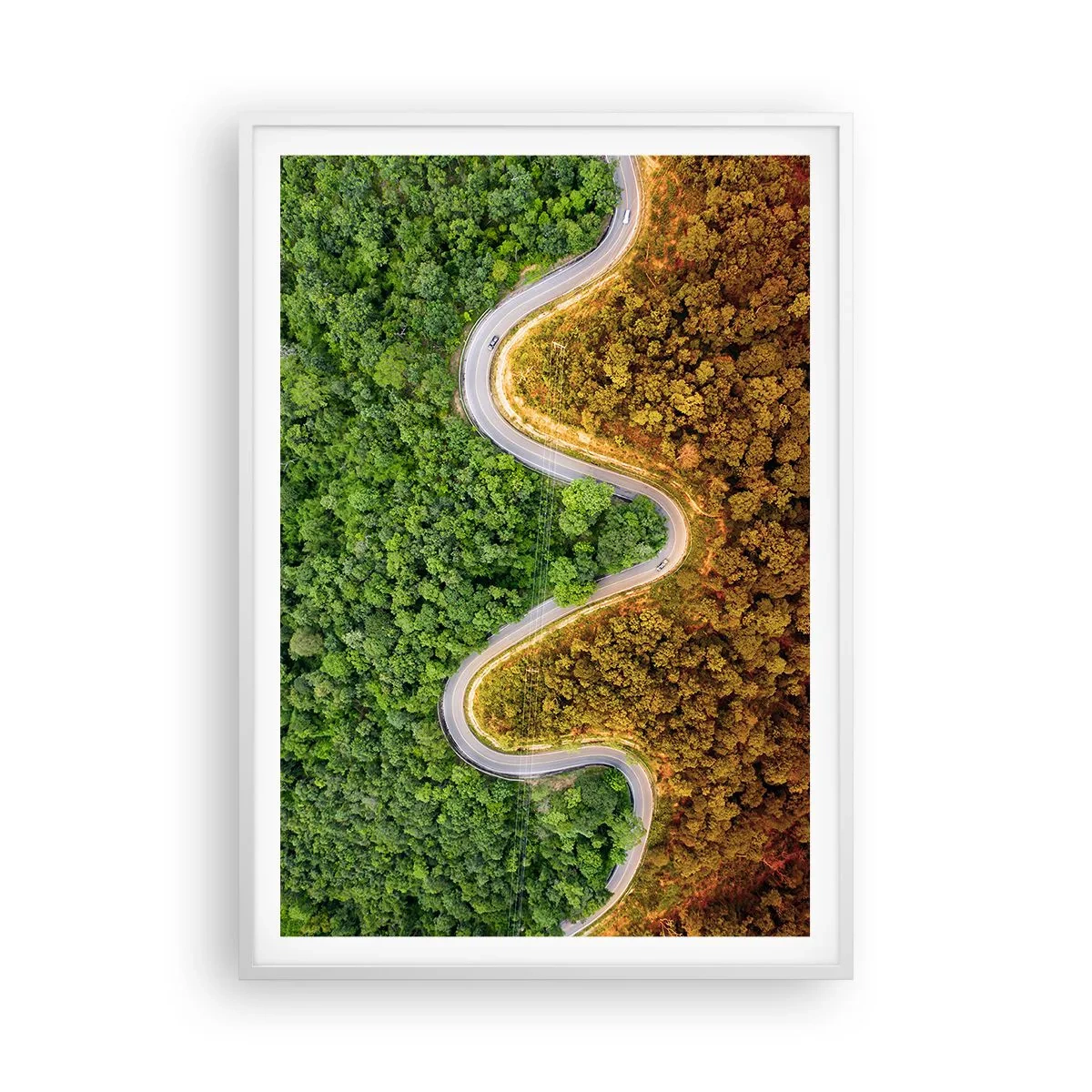 Pôster em moldura branca - Fronteiras e descobertas - 70x100 cm