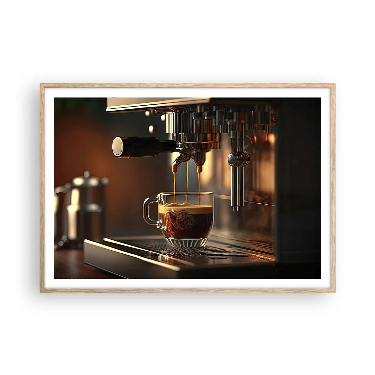 Pôster com moldura de carvalho claro - Uma mistura sensual - 100x70 cm