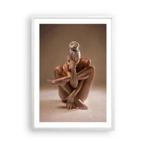 Pôster em moldura branca - Unidade de corpo e alma - 50x70 cm