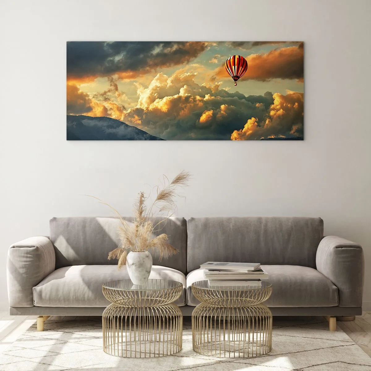 Quadro em vidro - Eu voo porque sou livre - 100x40 cm