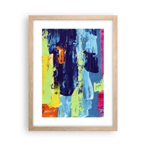 Pôster com moldura de carvalho claro - A vida é bela! - 30x40 cm