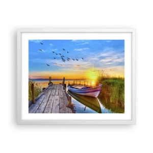 Pôster em moldura branca - Adeus, até amanhã - 50x40 cm