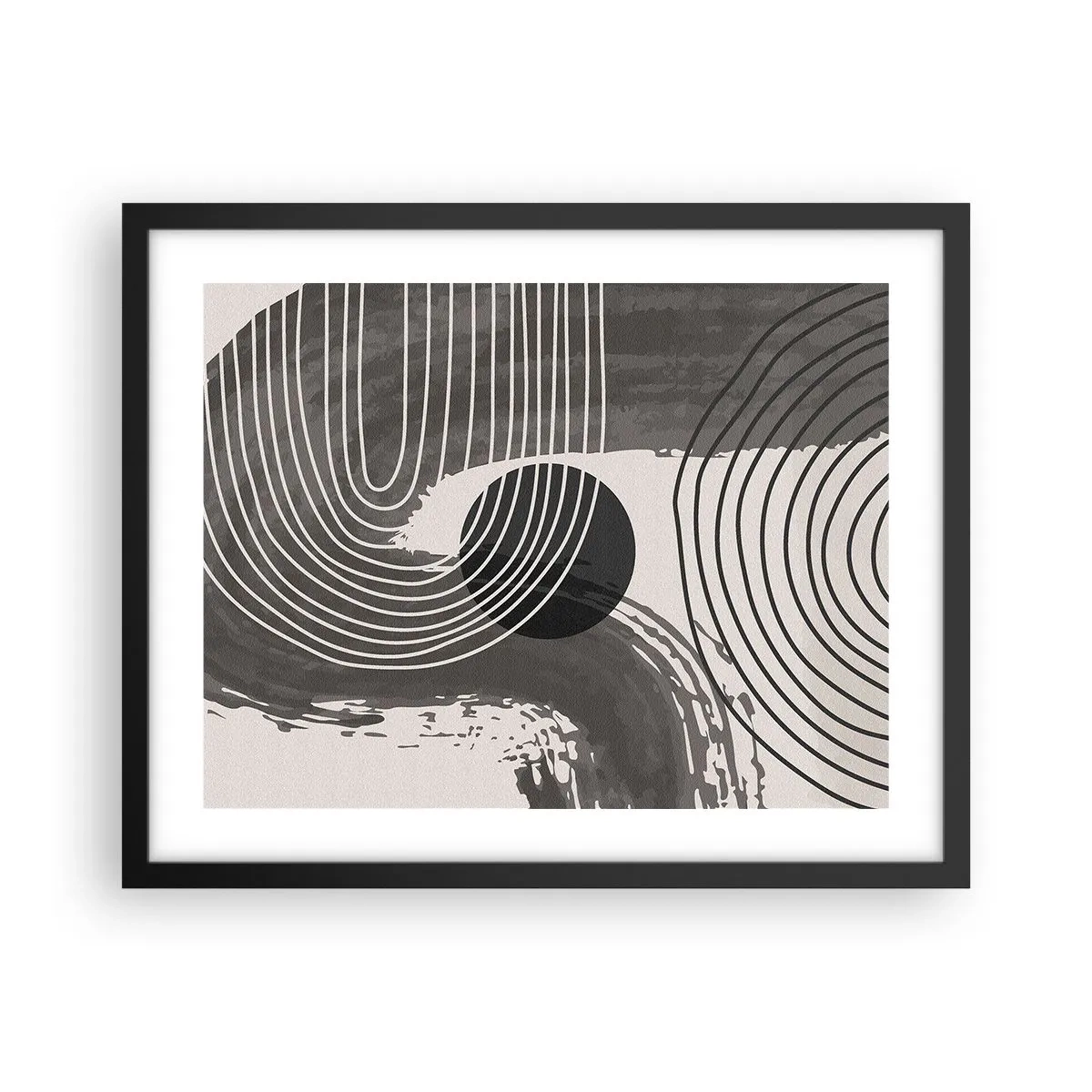 Pôster com moldura preta - O oval vence - 50x40 cm