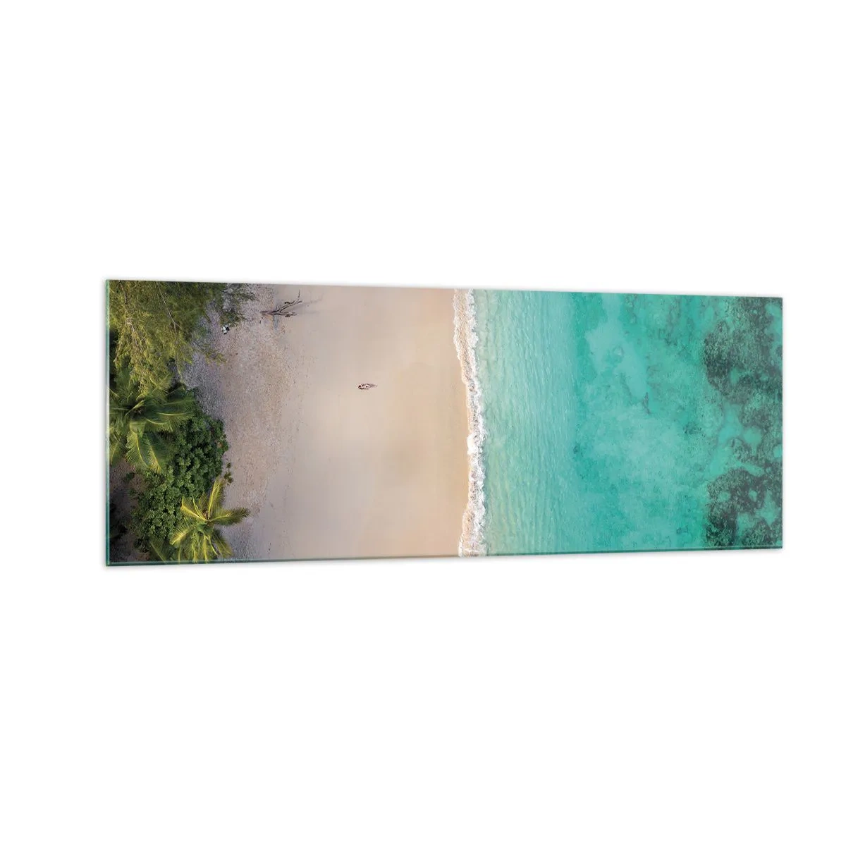 Quadro em vidro - Praia do paraíso - 140x50 cm