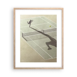 Pôster com moldura de carvalho claro - Supera-te - 40x50 cm