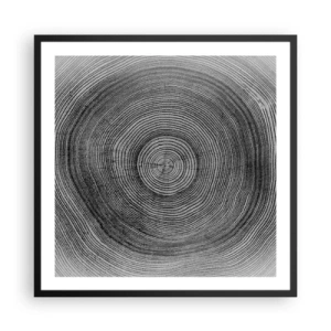 Pôster com moldura preta - Sinal dos tempos - 60x60 cm