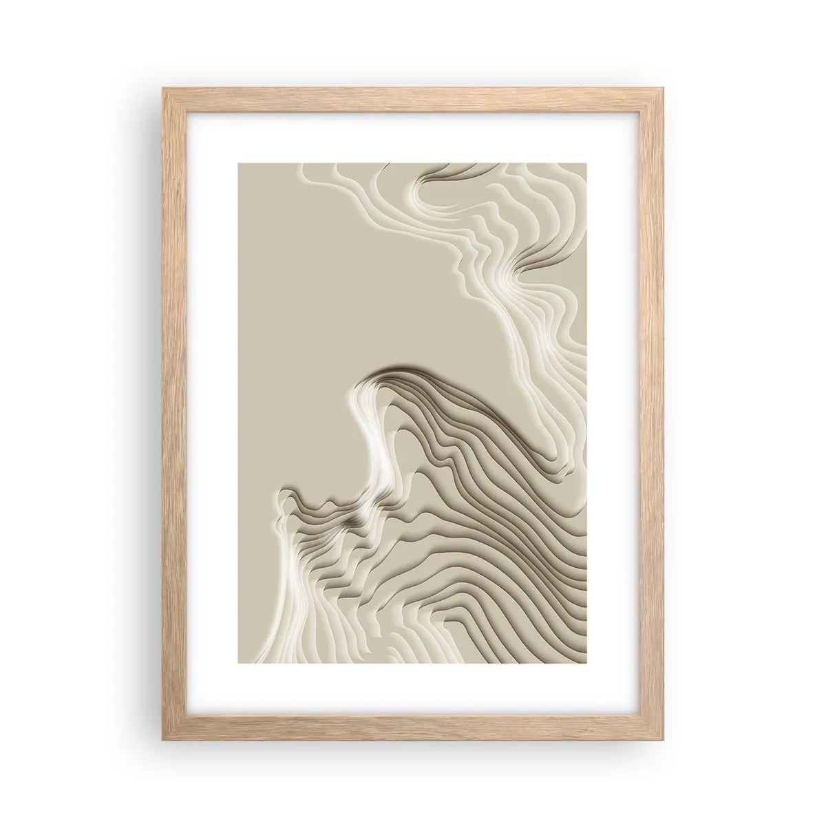 Pôster com moldura de carvalho claro - Topografia da arte - 30x40 cm
