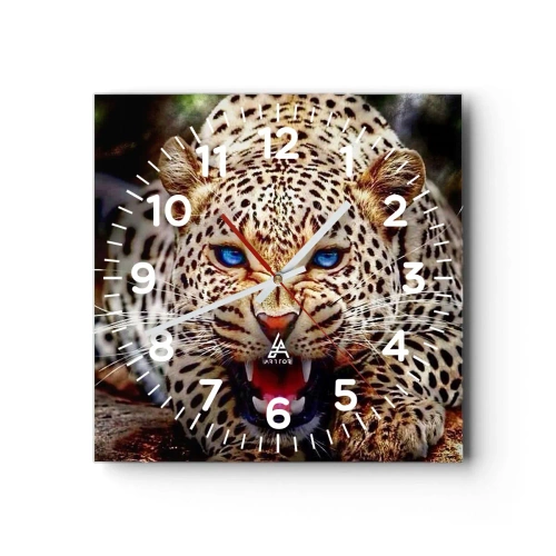 Relógio de parede - Relógio em vidro - A raiva não afeta a beleza - 30x30 cm