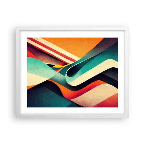 Pôster em moldura branca - Composição intensa - 50x40 cm