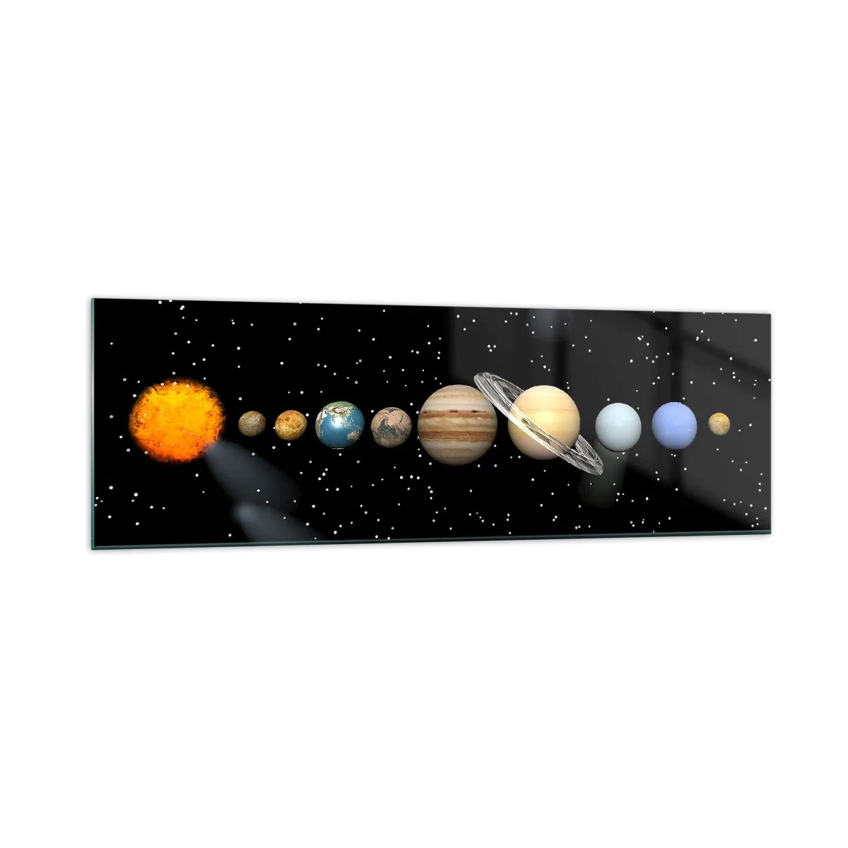 Quadro em vidro - E os planetas estão a enlouquecer... - 160x50 cm