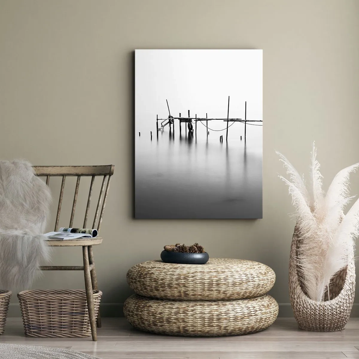 Quadro em tela - E se o mundo não existe? - 65x120 cm