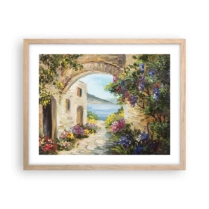 Pôster com moldura de carvalho claro - O encanto da província costeira - 50x40 cm