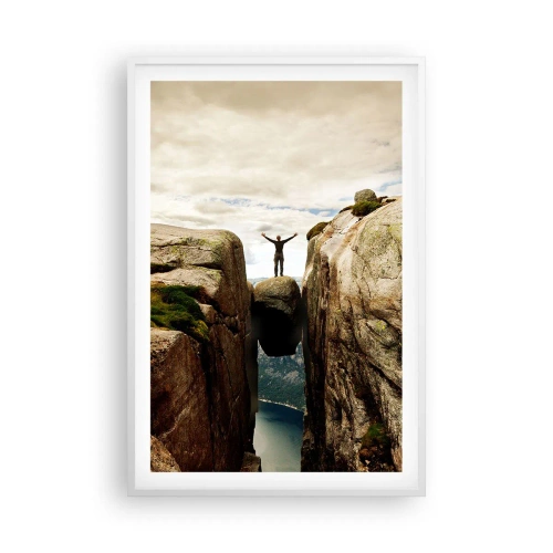 Pôster em moldura branca - Como me sinto?! - 61x91 cm