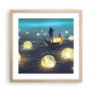 Pôster com moldura de carvalho claro - Coisas com as quais os filósofos nunca sonharam - 40x40 cm