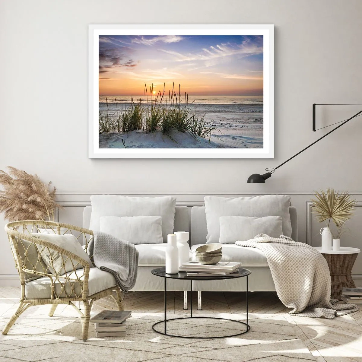 Pôster em moldura branca - Olhe, pense, sinta - 50x40 cm