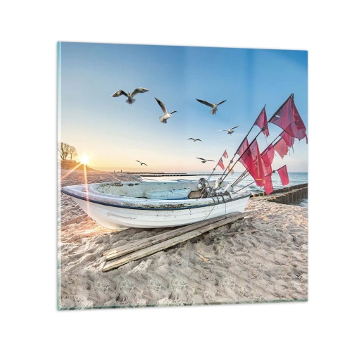 Quadro em vidro - Um merecido descanso - 70x70 cm