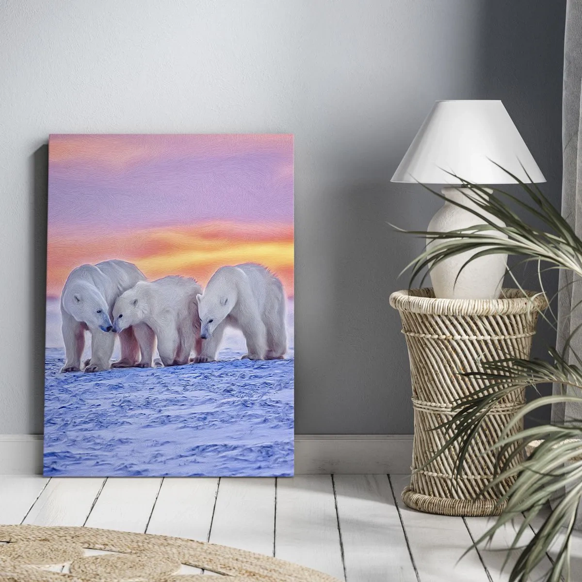 Quadro em tela - Tudo o que precisa é de aconchego familiar - 50x70 cm