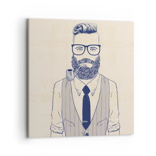 Quadro em tela - Alegre, masculino e elegante - 70x70 cm