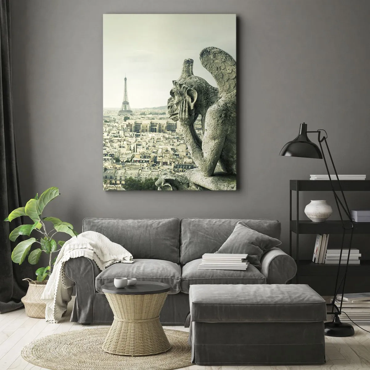Quadro em tela - Conversas parisienses - 45x80 cm