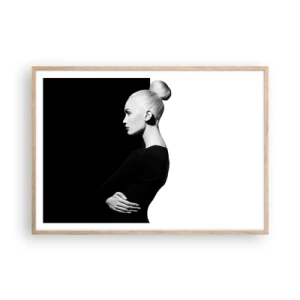 Pôster com moldura de carvalho claro - Simplesmente mulher - 100x70 cm