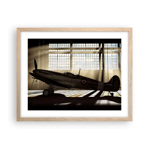 Pôster com moldura de carvalho claro - Descanso do guerreiro - 50x40 cm