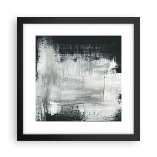 Pôster com moldura preta - Entrelaçado na vertical e horizontal - 30x30 cm