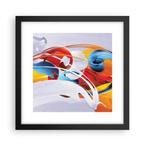 Pôster com moldura preta - A dança dos elementos da natureza - 30x30 cm