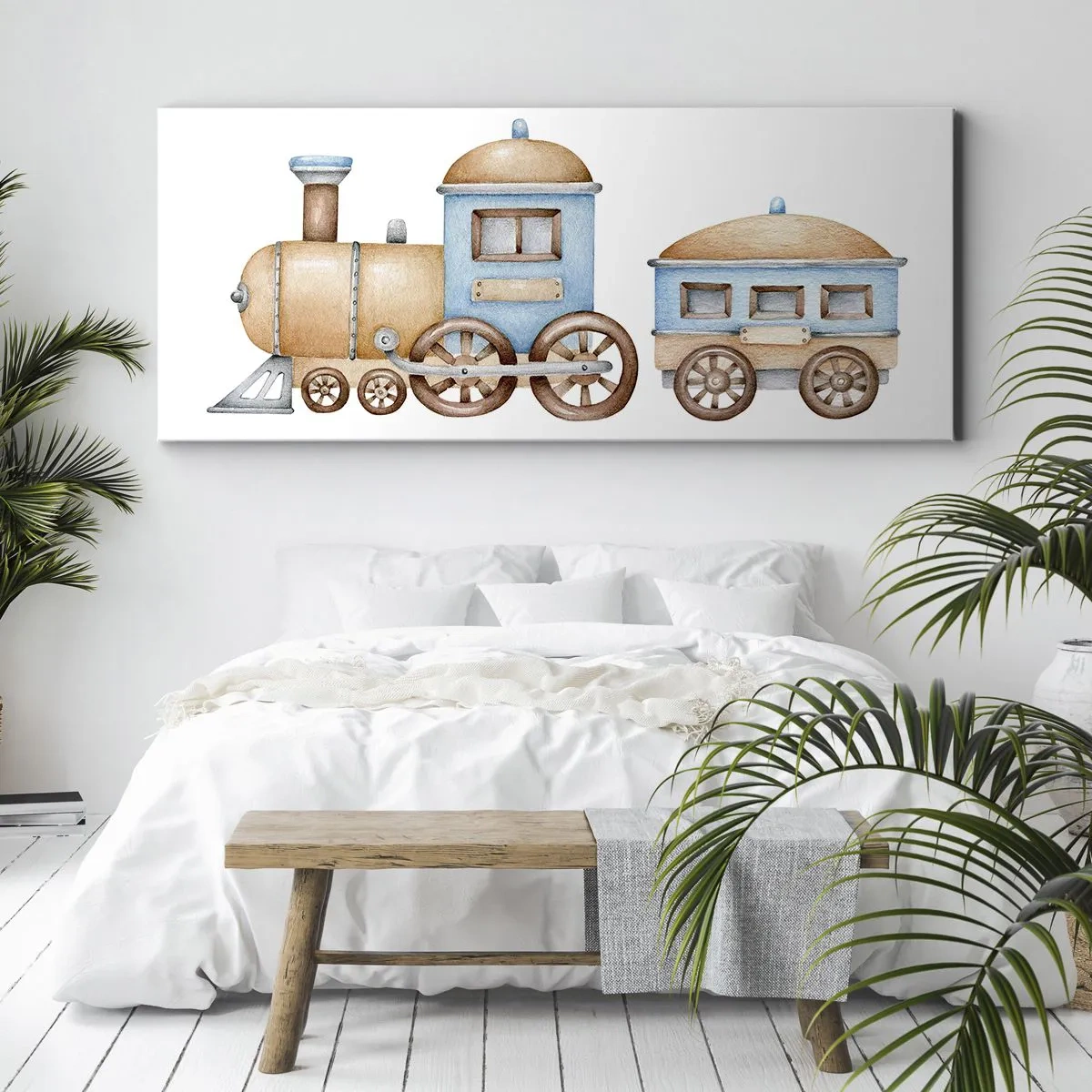 Quadro em tela - Parado na estação... - 100x40 cm