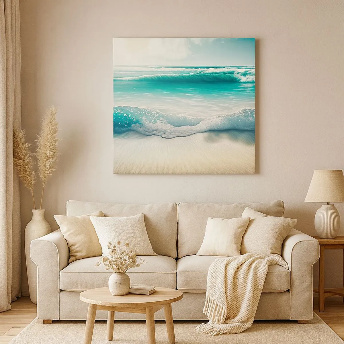 Quadro em tela - A paz do oceano - 30x30 cm